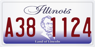 IL license plate A381124