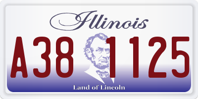 IL license plate A381125