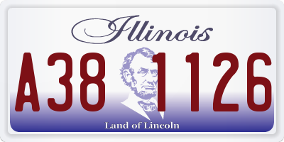 IL license plate A381126