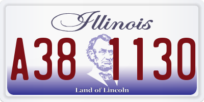 IL license plate A381130