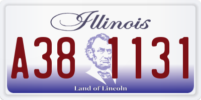 IL license plate A381131