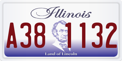IL license plate A381132