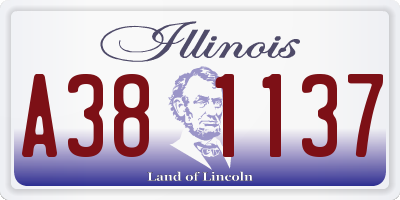 IL license plate A381137