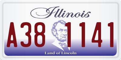 IL license plate A381141