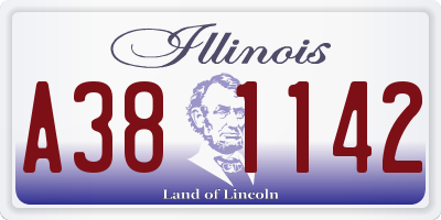 IL license plate A381142