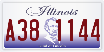 IL license plate A381144