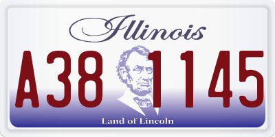 IL license plate A381145