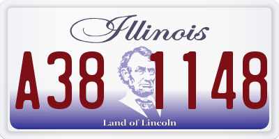 IL license plate A381148