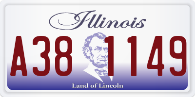 IL license plate A381149