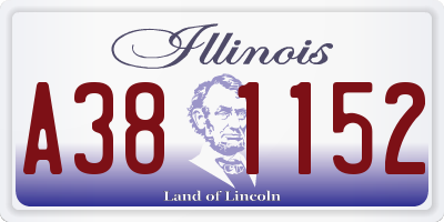IL license plate A381152