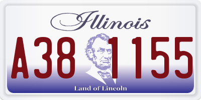 IL license plate A381155