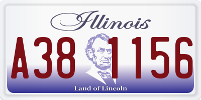 IL license plate A381156