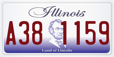 IL license plate A381159