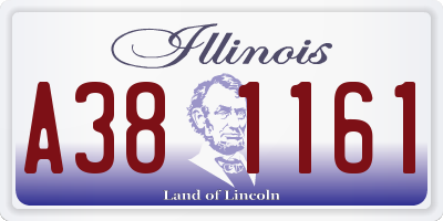 IL license plate A381161
