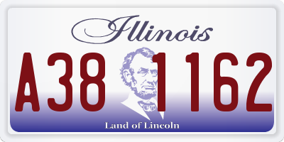 IL license plate A381162