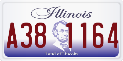 IL license plate A381164