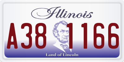 IL license plate A381166