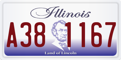 IL license plate A381167