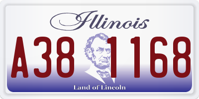 IL license plate A381168