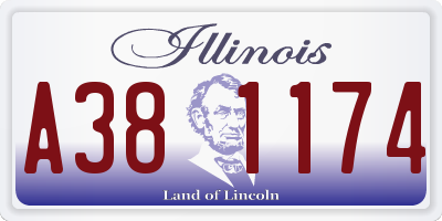 IL license plate A381174