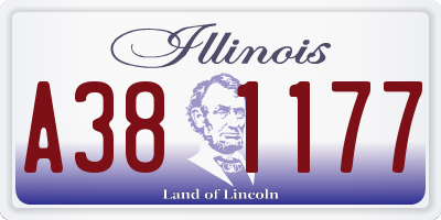 IL license plate A381177