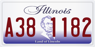 IL license plate A381182