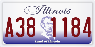 IL license plate A381184