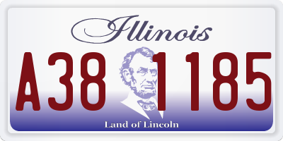 IL license plate A381185