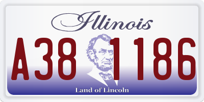 IL license plate A381186