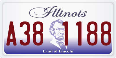 IL license plate A381188