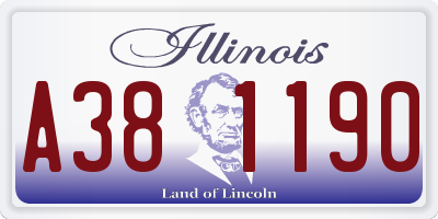 IL license plate A381190