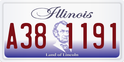 IL license plate A381191