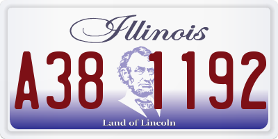 IL license plate A381192