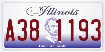 IL license plate A381193