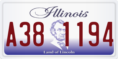IL license plate A381194