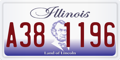 IL license plate A381196