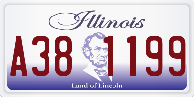 IL license plate A381199