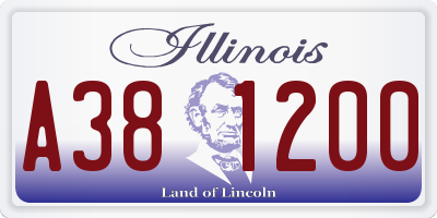 IL license plate A381200