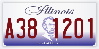 IL license plate A381201