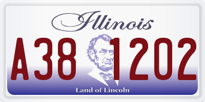 IL license plate A381202
