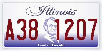 IL license plate A381207
