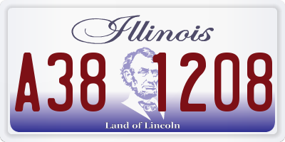IL license plate A381208