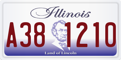 IL license plate A381210