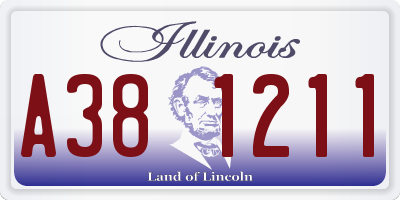 IL license plate A381211