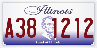 IL license plate A381212