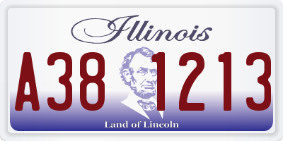 IL license plate A381213