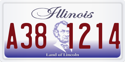 IL license plate A381214