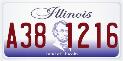 IL license plate A381216
