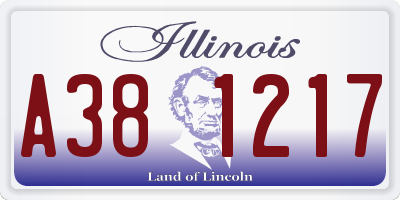 IL license plate A381217