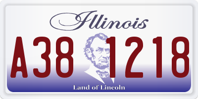IL license plate A381218